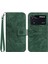 Xiaomi Poco M4 Pro 4g HT04 Cüzdan Telefon Kılıfı Baskılı Ayçiçeği Stand Strap-Dark Yeşil (Yurt Dışından) 1