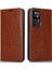 Xiaomi 12T 5G/12T Pro 5g/redmi K50 Ultra Telefon Kılıfı Çılgın At Dokusu Orijinal Inek Deri Stand Cüzdan Kapak Işık Kahverengi (Yurt Dışından) 1