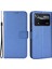 Xiaomi Poco X4 Pro 5g Manyetik Kapatma Flip Deri Cüzdan Kılıfı Stand Fonksiyonu Elmas Doku Kapağı Strap-Mavi ile (Yurt Dışından) 1