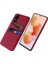 Bez+Pc Sabit Telefon Kılıfı Xiaomi Civi 1s, Kumaş Doku Çift Kart Yuvaları Damla Geçirmez Kapak-Kırmızı (Yurt Dışından) 1