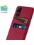 Bez+Pc Sabit Telefon Kılıfı Xiaomi Civi 1s, Kumaş Doku Çift Kart Yuvaları Damla Geçirmez Kapak-Kırmızı (Yurt Dışından) 2