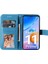 Xiaomi Redmi Için 11 Prime 4g Çiçek Baskı Pu Deri Kılıf Manyetik Toka Standı Cüzdan Şok Geçirmez Telefon Kapağı Strap-Mavi ile (Yurt Dışından) 2