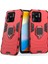 Xiaomi Redmi 10C Için Ring Tutucu Kickstand Telefon Kılıfı, Yumuşak Tpu+Sabit Pc Damla Geçirmez Koruyucu Kapak-Kırmızı (Yurt Dışından) 1