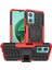 Xiaomi Redmi Için Not 11E 5g/10 5g/10 Prime+ 5g Lastik Doku Şok-Absorpsiyon Kapağı Kickstand Combo Pc+ Tpu Çift Katman Tasarımı Koruyucu Telefon Kasası-Kırmızı (Yurt Dışından) 1