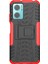 Xiaomi Redmi Için Not 11E 5g/10 5g/10 Prime+ 5g Lastik Doku Şok-Absorpsiyon Kapağı Kickstand Combo Pc+ Tpu Çift Katman Tasarımı Koruyucu Telefon Kasası-Kırmızı (Yurt Dışından) 2