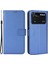 Xiaomi Için Poco M4 Pro 4g Cüzdan Telefon Kılıfı Pu Deri Manyetik Kapatma Elmas Doku Stand Flip Kapak Kayış Mavisi ile (Yurt Dışından) 1