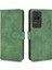 Xiaomi Için Poco F4 5g/redmi K40S 5g Stand Stant Cüzdan Pu Deri Kılıf Cilt Touch Hissed Folio Flip Flip Koruyucu Kapak Strap-Green (Yurt Dışından) 1