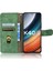 Xiaomi Için Poco F4 5g/redmi K40S 5g Stand Stant Cüzdan Pu Deri Kılıf Cilt Touch Hissed Folio Flip Flip Koruyucu Kapak Strap-Green (Yurt Dışından) 4