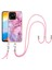 Xiaomi Redmi 10C 4g Mermer Desen Ince Kasa Elektroplatma 2.0mm Tpu Tpu Telefon Kapağı Lanyard-Rose (Yurt Dışından) 2