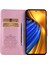 Xiaomi Için Poco F4 5g/redmi K40S 5g Baykuş Çiçek Deseni Baskılı Manyetik Toka Standı Pu Deri Telefon Cüzdan Kapak Kapak Çizgi Altın (Yurt Dışından) 3