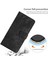 Xiaomi Için 12 Lite 5g Pu Deri Cüzdan Telefon Kılıfı Cilt Touch Kelebek Baskılı Telefon Stand Kapak Black (Yurt Dışından) 5
