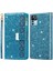 Xiaomi 12T 5G/12T Pro 5g/redmi K50 Ultra 5g Fermuarı Stand Anti-Drop Pu Deri Telefon Kılıfı Flip Lazer Oyma Hafif Yıldızlı Tarz Telefon Kapağı Strap-Mavi ile (Yurt Dışından) 1