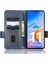 Xiaomi Redmi Için 11 Prime 4g Baskılı Üçgen Desen Pu Deri Stand Kılıfı Tam Koruma Telefon Cüzdan El Strap-Blue (Yurt Dışından) 4
