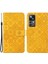 Xiaomi 12T 5G/12T Pro 5g/redmi K50 Ultra 5g Mıknatıs Toka Etnik Baskıda Baskı Cüzdan Eller Seçme Deri Kılıf Strap-Sarı (Yurt Dışından) 1