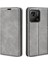 Xiaomi Için Redmi 10A Cilt Duygu Deri Kapak Otomatik Kapatma Cüzdan Stand-Grey ile Manyetik Telefon Kılıfı (Yurt Dışından) 1