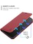 Xiaomi Için Redmi 10 5g/not 11E 5g/redmi 10 Prime+ 5g Çizgi Anti-Çizelge Litchi Doku Cüzdan Kılıfı Folio Flip Cover Rhombus Pat Desen Pu Deri Stand-Red (Yurt Dışından) 4
