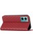 Xiaomi Için Redmi 10 5g/not 11E 5g/redmi 10 Prime+ 5g Çizgi Anti-Çizelge Litchi Doku Cüzdan Kılıfı Folio Flip Cover Rhombus Pat Desen Pu Deri Stand-Red (Yurt Dışından) 5