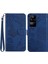 Xiaomi Için Poco F4 5g/redmi K40S 5g Kelebek Çiçekleri Baskılı Deri Kılıf Stand Stand Cilt Touch Hissed Hissetme Anti-Kırpma Kapağı Handy Kayış Mavisi (Yurt Dışından) 1