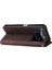 Xiaomi Için Poco X4 Pro 5g Ağaç Desen Metal Düğmesi Şok Geçirmez Deri Telefon Kılıfı Stand Cüzdan Kapağı Strap-Brown (Yurt Dışından) 5