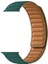 Apple Watch Se 2 2023 44MM Kordon Deri Mıknatıslı Gizli Mıknatıslı Krd 34 Koyu Yeşil 1