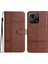 Xiaomi Redmi 10A Için Tam Koruma Iş Stili Pu Deri Koruyucu Kapak Cowhide Doku Hattı Stand Stand Cüzdan Telefon Kılıfı Strap-Coffee (Yurt Dışından) 1