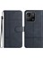 Xiaomi Redmi 10A Için Tam Koruma Iş Stili Pu Deri Koruyucu Kapak Cowhide Doku Hattı Stand Stand Cüzdan Telefon Kılıfı Kayış Mavisi (Yurt Dışından) 1
