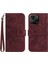 4U Sky Xiaomi Redmi 10A Için Koruyucu Cep Telefonu Kapağı, HT04 Cilt Dokunma Basılı Baskısı Ayçiçeği Flip Cüzdan Telefon Kılıfı El Strap-Wine Red ile (Yurt Dışından) 1