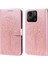 Xiaomi Için Redmi 10A Geyik Ağacı Deseni Baskılı Pu Deri Kapak Manyetik Toka Folio Flip Case ile Cüzdan Stand-Pink (Yurt Dışından) 1