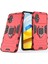 Xiaomi Poco M5 Için 4g Anti-Drop Telefon Kılıf Halka Tutucu Kickstand Sabit Pc Yumuşak Tpu Akıllı Telefon Kapak-Kırmızı (Yurt Dışından) 4