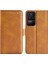 Xiaomi Için Poco F4 5g/redmi K40S 5g Çift Manyetik Toka Telefon Kapağı Dokulu Pu Deri Tpu Kılıfı Cüzdan Stand-Sarı (Yurt Dışından) 1