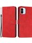 Xiaomi Redmi A1 4g/a2 4g Için Cep Telefon Kılıf Cüzdanı, Baskı Kalp Şekli Cilt Doku Duygu Pu Deri Stand Flip Telefon Kapak-Kırmızı (Yurt Dışından) 1