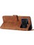 Xiaomi Için Poco M4 Pro 4g Çizgileri Baskılı Telefon Kılıfı Cilt Touch Deri Cüzdan Stand-Brown ile Telefon Kapağı (Yurt Dışından) 5
