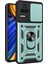 Xiaomi Için Poco F4 5g/redmi K40S 5g Kickstand Pc+Tpu Hibrid Kapak Slayt Kamera Koruması Telefon Kılıf Yeşili (Yurt Dışından) 1