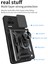 Xiaomi Için Poco F4 5g/redmi K40S 5g Kickstand Pc+Tpu Hibrid Kapak Slayt Kamera Koruması Telefon Kılıf Yeşili (Yurt Dışından) 5