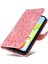 Xiaomi Için Redmi A1 4g/a2 4g Ayçiçeği Baskılı Pu Deri Cüzdan Kılıfı Katlanabilir Stand Tam Vücut Koruma Kapağı El Kayış Pembe (Yurt Dışından) 5