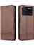 Xiaomi Için Poco M4 Pro 4g Pu Deri Folio Kapak Standı Gizli Manyetik Adsorpsiyon Tam Koruma Cüzdan Flip Case-Coffee (Yurt Dışından) 1