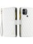 Xiaomi Için Redmi A1 4g/a2 4g/a1+ 4g/a2+ 4g/poco C50 4g Pu Deri Fermuarı Cep Telefon Kılıfı Baskılı Rhombus Desen Cüzdan Stand Kapağı Strap-White (Yurt Dışından) 1
