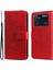 Xiaomi Poco M4 Için Pro Shockproof Damgalı Çiçek Baskı Deri Deri Telefon Stand Kılıfı Strap-Red ile (Yurt Dışından) 1