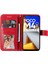Xiaomi Poco M4 Için Pro Shockproof Damgalı Çiçek Baskı Deri Deri Telefon Stand Kılıfı Strap-Red ile (Yurt Dışından) 3