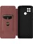 Xiaomi Poco C40 4g Anti-Çizelge Karbon Fiber Doku Akıllı Telefon Kılıfı Pu Deri Manyetik Otomatik Emzik Stand Kart Tutucu Telefon Kabuk-Brown (Yurt Dışından) 5