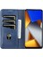 Xiaomi Için Poco M4 Pro 4g Pu Deri Folio Kapak Stand Gizli Manyetik Adsorpsiyon Tam Koruma Cüzdan Flip Case-Blue (Yurt Dışından) 2