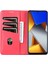 Xiaomi Poco M4 Pro 4g Pu Deri Folio Kapak Stand Gizli Manyetik Adsorpsiyon Tam Koruma Cüzdan Flip Case-Red (Yurt Dışından) 2