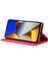 Xiaomi Poco M4 Pro 4g Pu Deri Folio Kapak Stand Gizli Manyetik Adsorpsiyon Tam Koruma Cüzdan Flip Case-Red (Yurt Dışından) 3