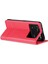 Xiaomi Poco M4 Pro 4g Pu Deri Folio Kapak Stand Gizli Manyetik Adsorpsiyon Tam Koruma Cüzdan Flip Case-Red (Yurt Dışından) 4