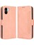 Xiaomi Için Redmi A1 4g/a2 4g Çoklu Kart Yuvaları Pu Deri Cüzdan Kapağı Çift Manyetik Toka Cep Telefonu Stand Vaka-Pembe (Yurt Dışından) 1