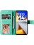 Xiaomi Poco M4 Için Pro Shockproof Damgalı Çiçek Baskı Deri Deri Telefon Stand Kılıfı Strap-Yeşil (Yurt Dışından) 3