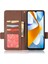 Xiaomi Poco C40 4g Için Koruyucu Telefon Kapağı, Manyetik Toka Folio Flip Cüzdan Kılıfı Standı Pu Deri Litchi Doku Kabuk-Kahverengi (Yurt Dışından) 3