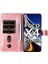 Xiaomi Poco X4 Pro 5g Fermuarlı Cep Cowhide Pu Deri Cüzdan Telefon Stand Kabuk Rose Altın (Yurt Dışından) 3
