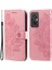 Xiaomi Redmi Için 11 Prime 4g Çiçek Baskı Pu Deri Kılıf Manyetik Toka Stand Cüzdan Şok Geçirmez Telefon Kapağı Strap-Rose Altın (Yurt Dışından) 1