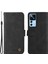 Xiaomi 12T 5g/redmi K50 Ultra 5G/12T Pro 5g Ağaç Desen Metal Düğmesi Telefon Kapak Çizgileri Baskılı Cilt Doku Pu Deri Cüzdan Stand Kılıfı Kayış-Black (Yurt Dışından) 1